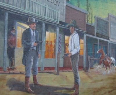 "Dangerous Arrest" Mural and Marker image. Click for full size.
