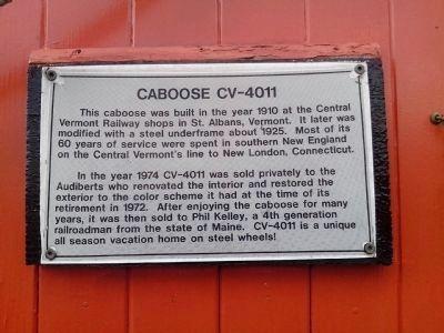 Caboose CV-4011 Marker. Click for full size. Caboose CV-4011 Marker image. Click for full size.