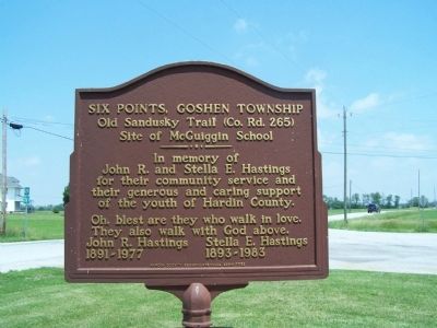 Six Points, Goshen Township Marker image. Click for full size.