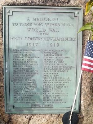 North Conway World War I Memorial image. Click for full size.