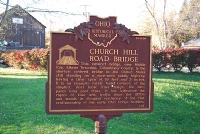 Church Hill Road Bridge Marker image. Click for full size.