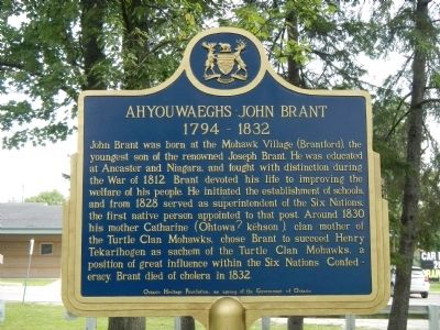 Ahyouwaeghs - John Brant Marker image. Click for full size.