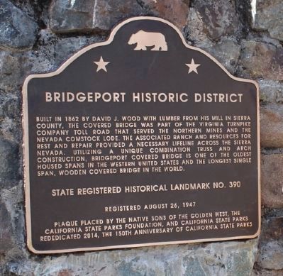 Bridgeport Historic District Marker image. Click for full size.
