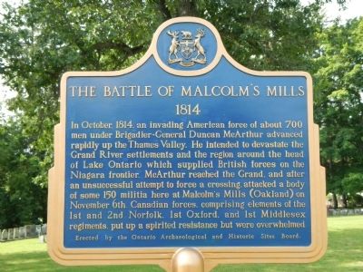 The Battle of Malcolm’s Mills Marker image. Click for full size.