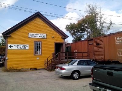 Conway Scenic Railroad Freight House and Marker image. Click for full size.
