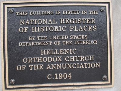 Hellenic Orthodox Church of the Annunciation Marker image. Click for full size.