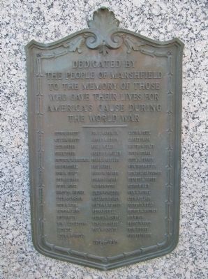 World War Memorial Bronze Tablet image. Click for full size.