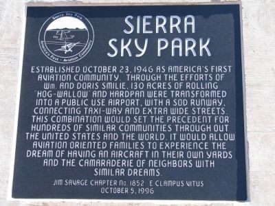 Sierra Sky Park Marker image. Click for full size.