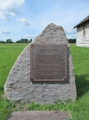 The Old Log Church Marker image. Click for full size.