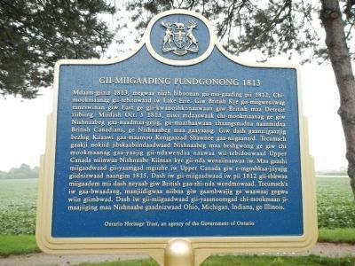 Gii-Miigaading Pundgonong, 1813 Marker. Click for full size. Gii-Miigaading Pundgonong, 1813 Marker image. Click for full size.
