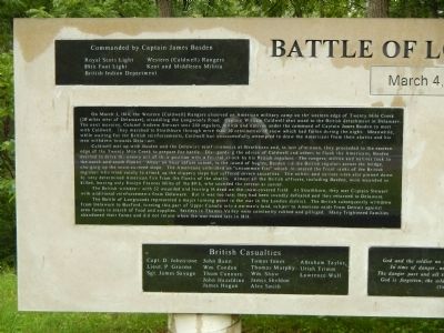 Battle of Longwoods Marker (left side) image. Click for full size.