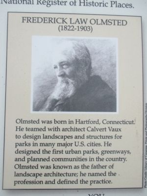 Frederick Law Olmsted Marker Biography Detail image. Click for full size.