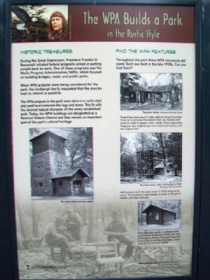 The WPA Builds a Park in the Rustic Style Marker image. Click for full size.