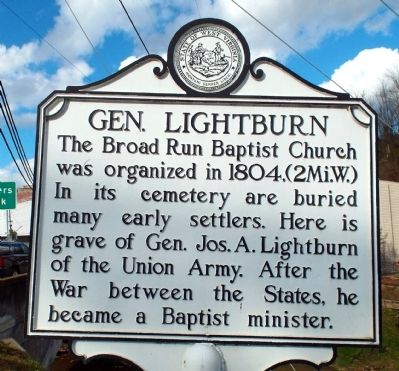 Gen. Lightburn Marker image. Click for full size.