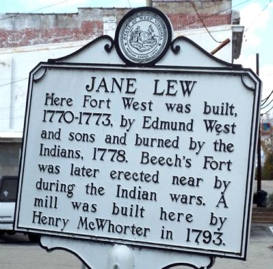 Jane Lew Marker Side. Click for full size. Jane Lew Marker Side image. Click for full size.
