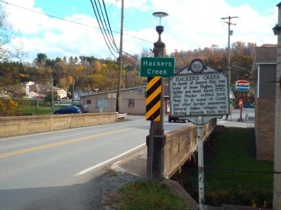 Hacker's Creek/Jane Lew Marker. Click for full size. Hacker's Creek/Jane Lew Marker image. Click for full size.