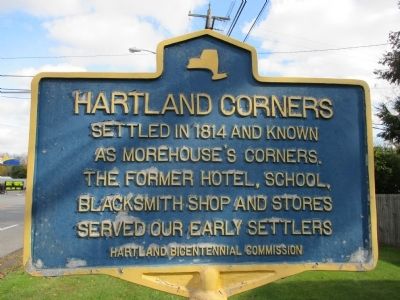Hartland Corners Marker. Click for full size. Hartland Corners Marker image. Click for full size.