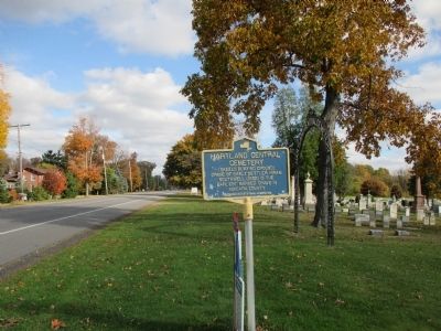 Hartland Central Cemetery Marker - Eastward image. Click for full size.