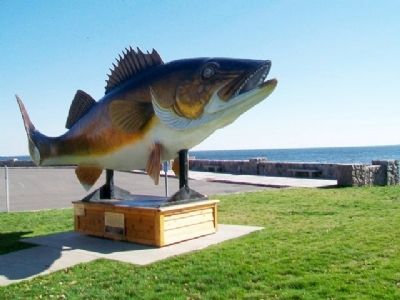 Lake Mille Lacs Walleye and Marker. Click for full size. Lake Mille Lacs Walleye and Marker image. Click for full size.