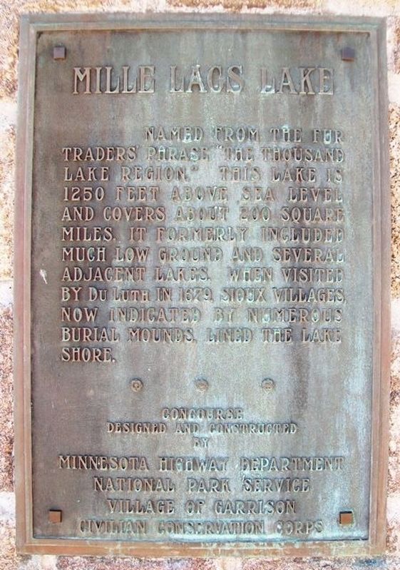 Mille Lacs Lake Marker. Click for full size. Mille Lacs Lake Marker image. Click for full size.