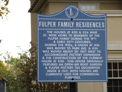 Fulper Family Residences Marker image. Click for full size.