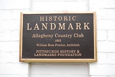 Allegheny Country Club Marker image. Click for full size.