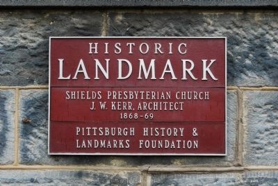 Shields Presbyterian Church Marker image. Click for full size.