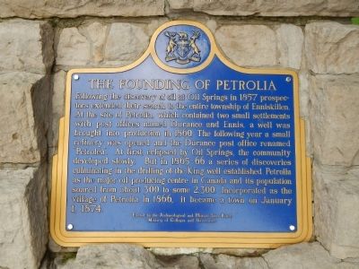 The Founding of Petrolia Marker image. Click for full size.
