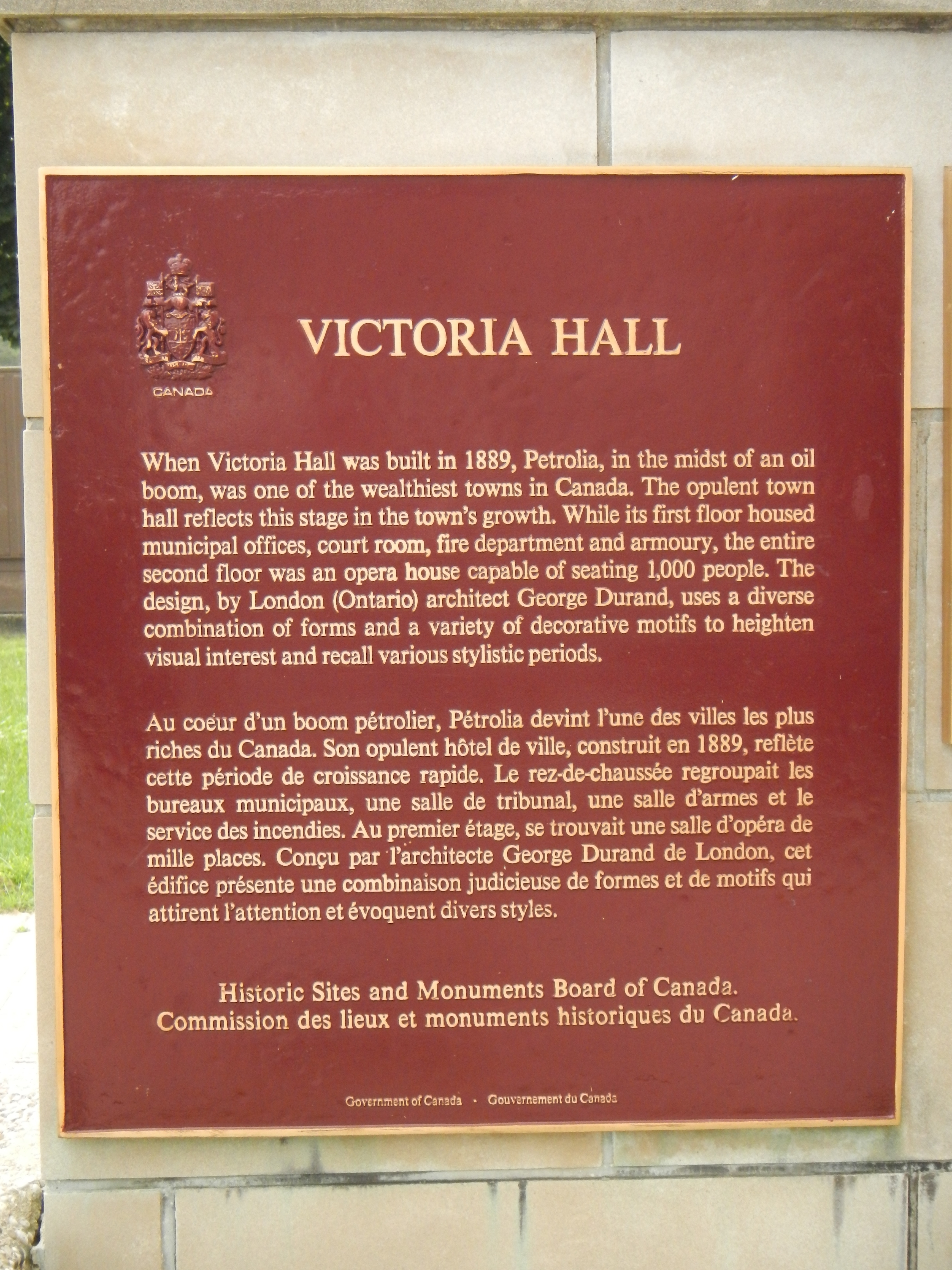 Victoria Hall Marker