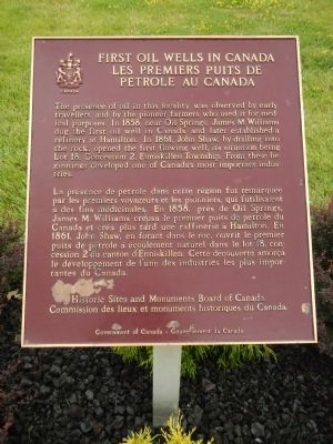 First Oil Wells in Canada Marker image. Click for full size.