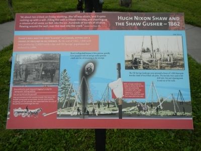Hugh Nixon Shaw and the Shaw Gusher - 1862 image. Click for full size.