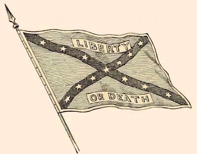The Flag of Company F, 17th Virginia<br>The Nighthawk Rangers image. Click for full size.