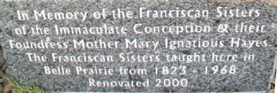 Franciscan Sisters of the Immaculate Conception Marker. Click for full size. Franciscan Sisters of the Immaculate Conception Marker image. Click for full size.