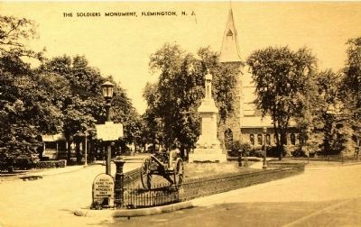 <i>The Soldiers Monument, Flemington, N.J.</i> - Historical View image. Click for full size.
