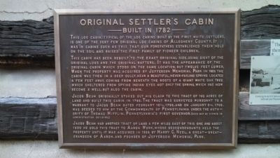 Original Settler's Cabin Marker image. Click for full size.