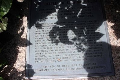 The Battle of Chatham Harbor Marker image. Click for full size.