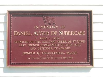 Daniel Auger de Subercase Marker. Click for full size. Daniel Auger de Subercase Marker image. Click for full size.