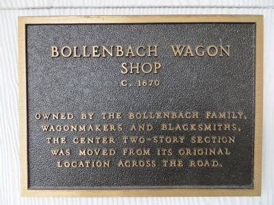 Bollenbach Wagon Shop Marker. Click for full size. Bollenbach Wagon Shop Marker image. Click for full size.