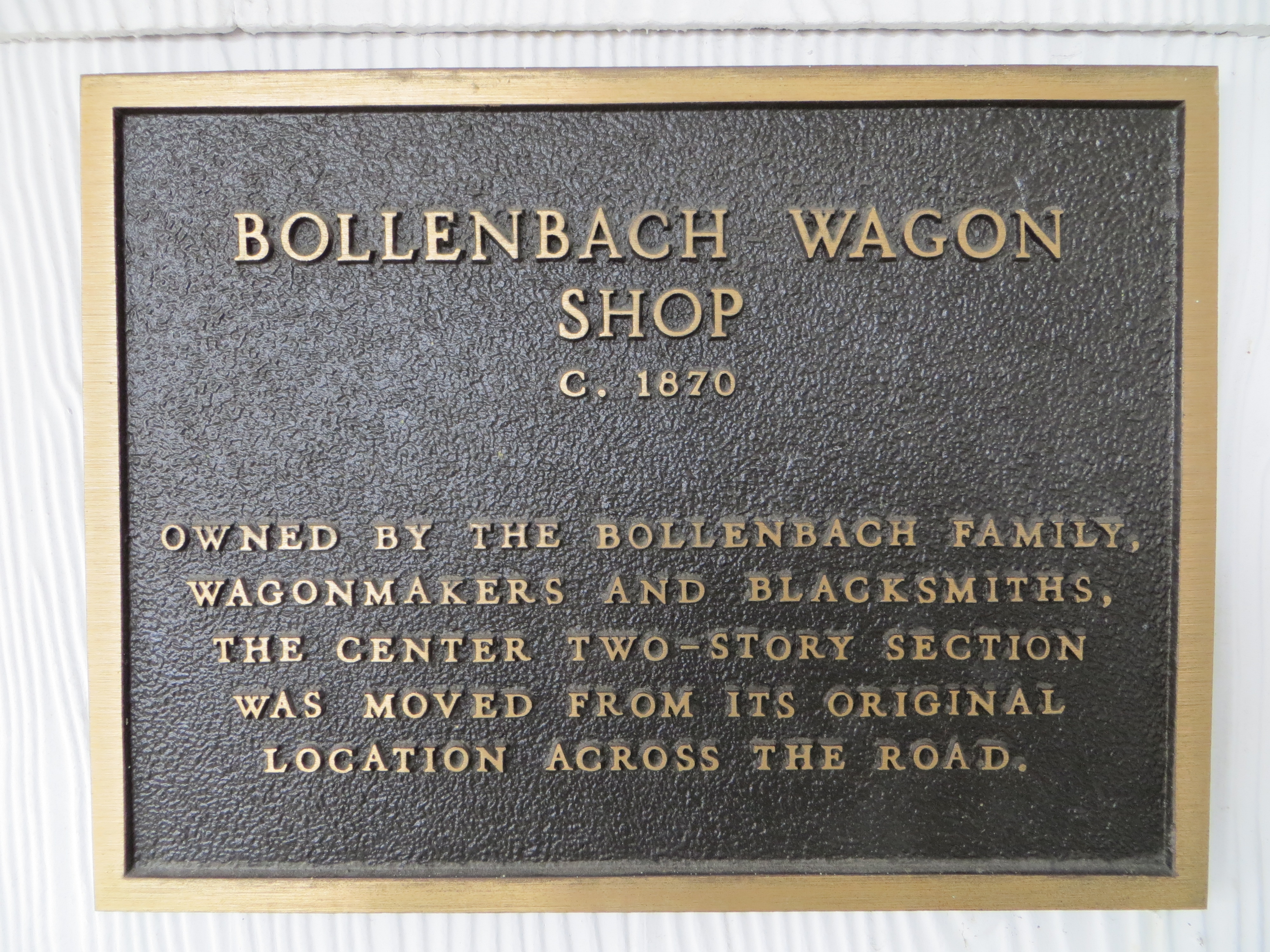 Bollenbach Wagon Shop Marker