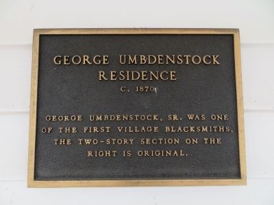 George Umbdenstock Residence Marker image. Click for full size.