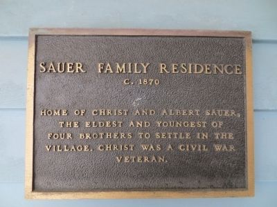 Sauer Family Residence Marker image. Click for full size.