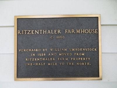 Ritzenthaler Farmhouse Marker image. Click for full size.