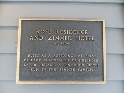 Rose Residence and Zimmer Hotel Marker image. Click for full size.