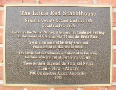 The Little Red Schoolhouse Marker image. Click for full size.