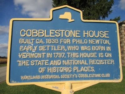 Cobblestone House Marker. Click for full size. Cobblestone House Marker image. Click for full size.