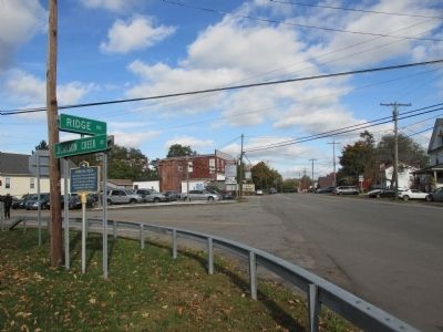 Johnson Creek Marker - Eastward. Click for full size. Johnson Creek Marker - Eastward image. Click for full size.