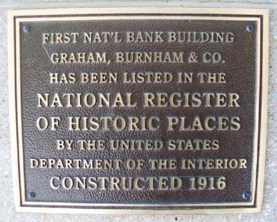 First National Bank Building NRHP Marker image. Click for full size.