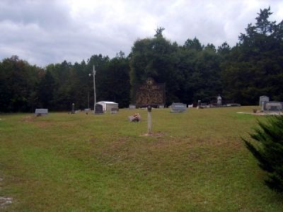 Van’s Creek Baptist Church Marker<br>Church Cemetery in Background image. Click for full size.