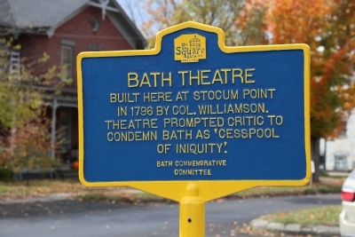 Bath Theatre Marker. Click for full size. Bath Theatre Marker image. Click for full size.