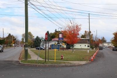 Location of former Bath Theatre and Marker. Click for full size. Location of former Bath Theatre and Marker image. Click for full size.